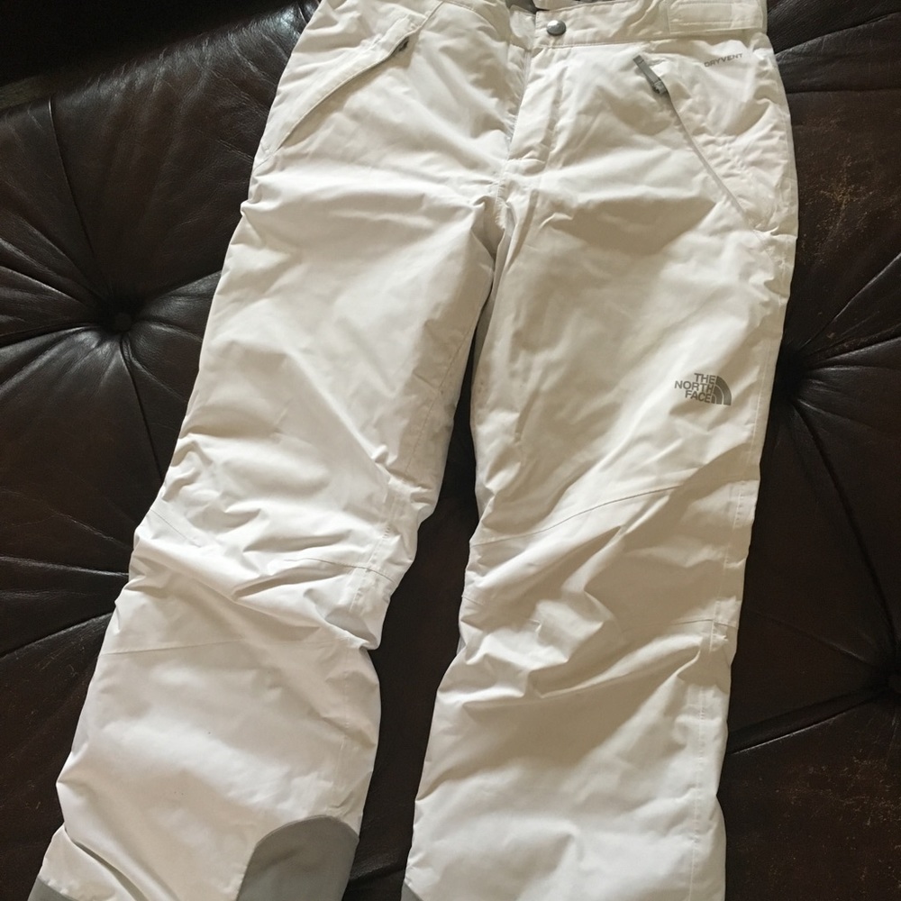 North Face girls white snow pants sz large (14-16)